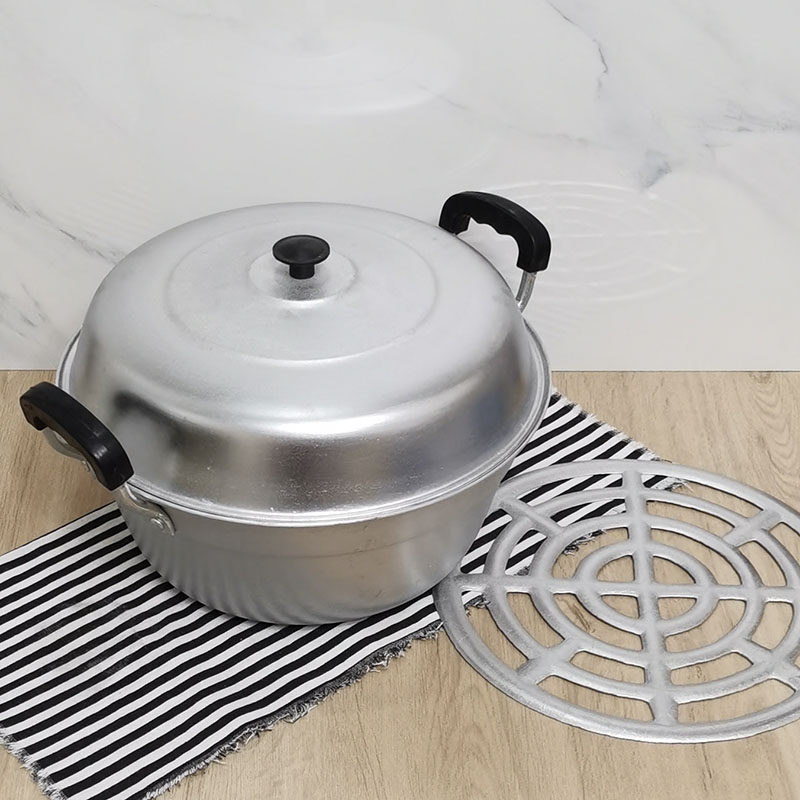 加厚老式家用铸铝蒸锅32CM36CM双篦吕锅生铝汤锅吕锅蒸馒头包子锅,淘宝优惠券,粉丝福利购,淘宝优惠卷