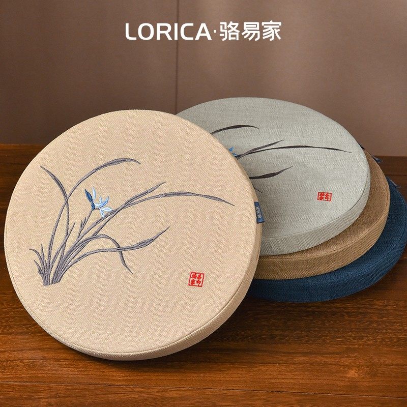 Chinese round stool cushion, round mahogany chair, drum stool seat cushion, bay window, floor-sitable R washer chair, non-slip rattan chair