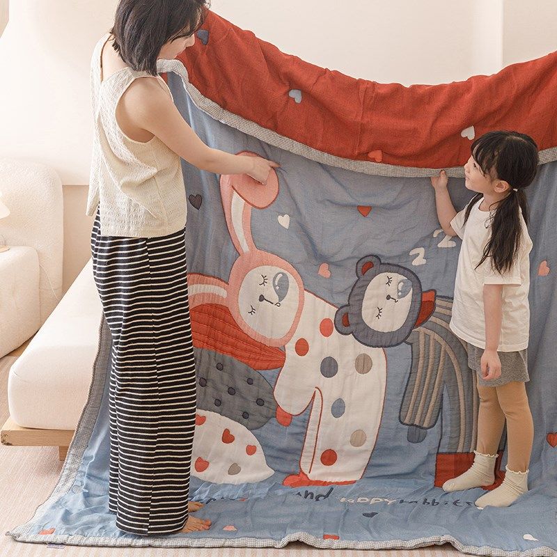 儿童婴儿十层纱布毛巾被子纯棉夏季空调被夏凉被幼儿园午睡盖毯子,淘宝优惠券,粉丝福利购,淘宝优惠卷