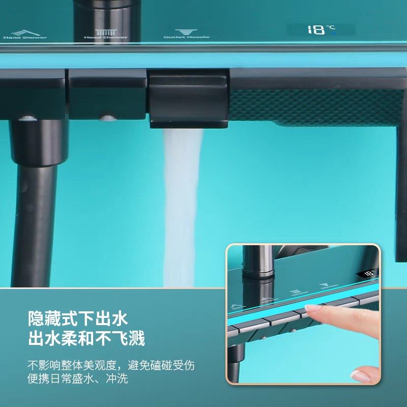 新款卫浴枪灰色淋浴花洒套装家用钢琴键浴室沐浴全铜冷热水龙头,淘宝优惠券,粉丝福利购,淘宝优惠卷