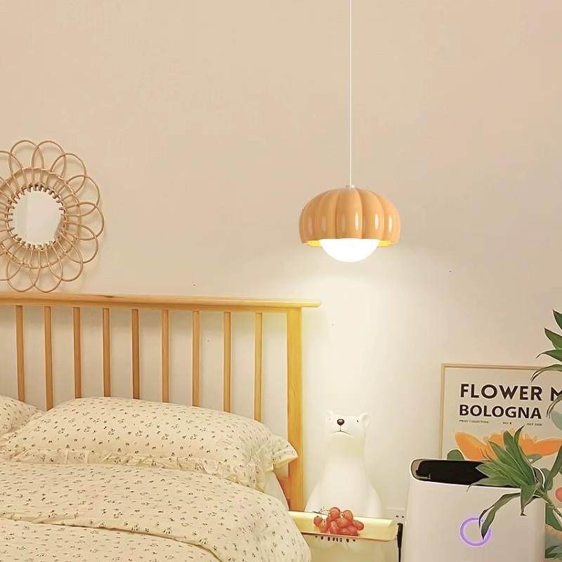 奶油风南瓜吊灯2025新款卧室床头吊线灯创意北欧儿童房小孩房间灯,淘宝优惠券,粉丝福利购,淘宝优惠卷