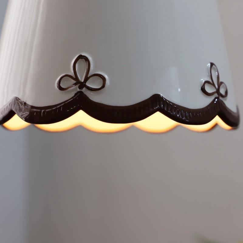 法式中古手绘陶瓷小吊灯复古卧室床头玄关吧台餐厅民宿咖啡厅灯具 - 图2