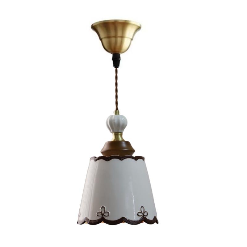 法式中古手绘陶瓷小吊灯复古卧室床头玄关吧台餐厅民宿咖啡厅灯具 - 图3