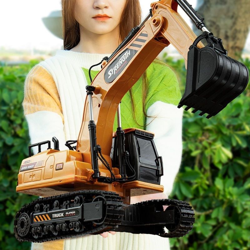 超大号儿童电动遥控挖掘机玩具车男孩挖土机模型工程车钩机合金版,淘宝优惠券,粉丝福利购,淘宝优惠卷