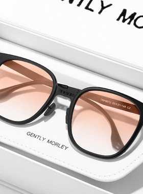 可折叠墨镜女款可上翻落日渐变色偏光镜太阳眼镜男士开车专用