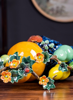 大号葫芦摆件石湾公仔陶瓷工艺品新中式客厅玄关装饰乔迁新居礼品