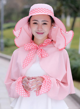 夏季户外防晒遮阳帽女遮脸大檐帽透气薄款太阳帽子休闲出游骑车帽