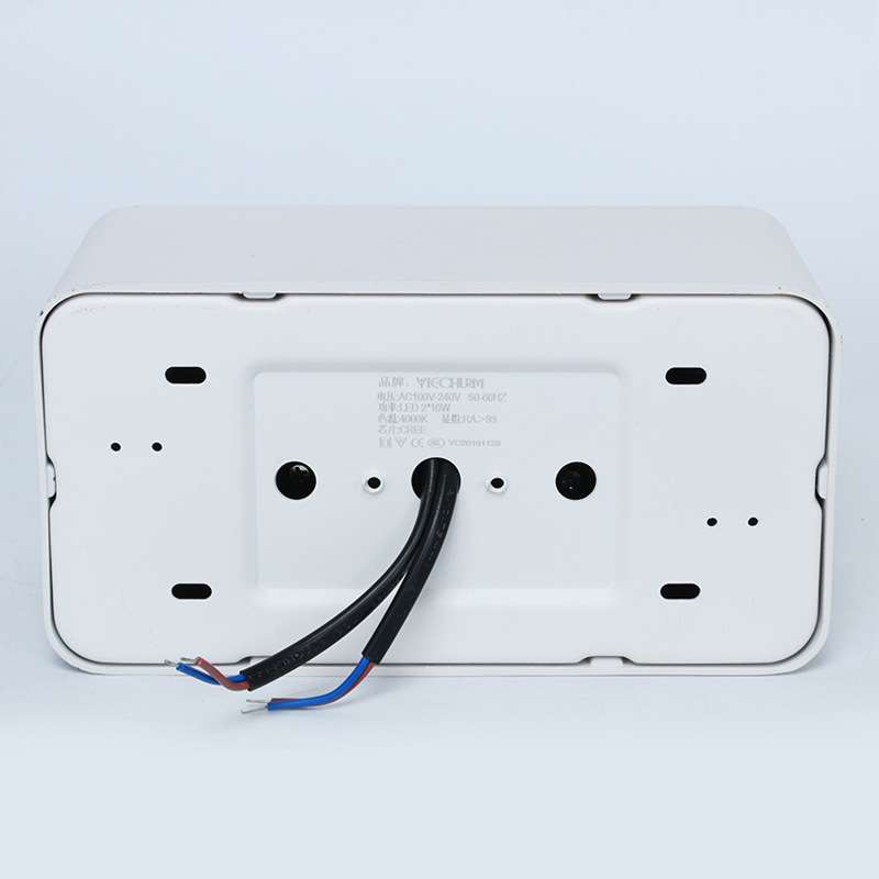 Surface-mounted square double-head bold lamp LED spotlight double-head downlight ceiling shop commercial single-head rounded corner grille light