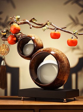 新中式柿柿事事如意柿子摆件葫芦客厅搬家礼物装饰品乔迁新居礼品