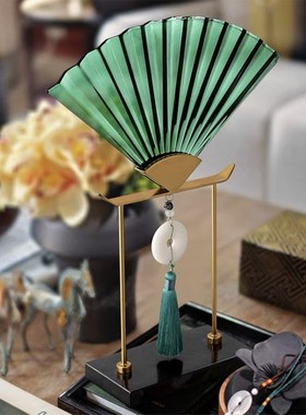 禅意新中式摆件客厅酒柜玄关博古架装饰样板间创意家居软装工艺品