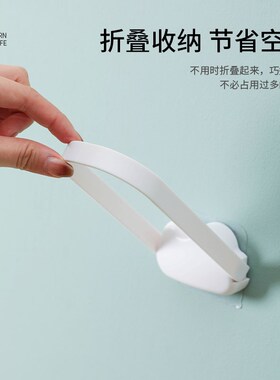 U型双排不锈钢衣架收纳架 家用免打孔衣撑整理架壁挂衣夹收纳神器