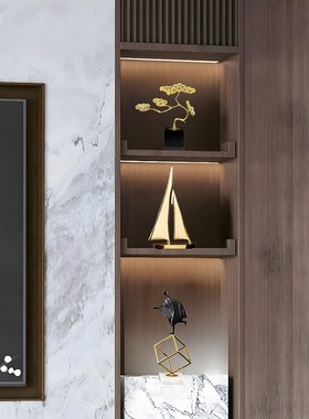 轻奢高端大c气上档次摆件现代高档老板领导办公室酒柜装饰品工艺