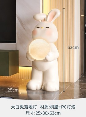 兔子落地摆c件客厅电视柜沙发边的家居装饰品简约创意大型地面摆