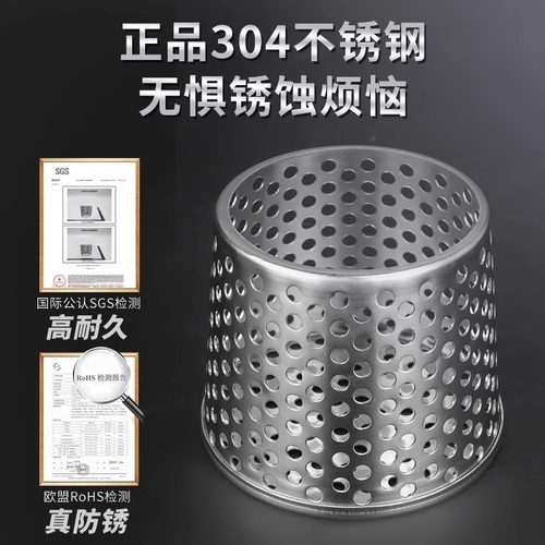 304不锈钢侧排过滤网110排水口地漏下水管道天台防堵防鸟防鼠网罩 - 图2
