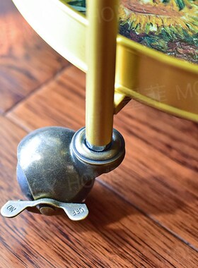 黄铜三层推车餐车置物架可移动小茶几客厅小圆桌子边几家居装饰品