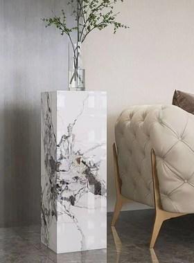 售楼处商场酒店餐厅办公室内公司转角落地岩板花架底座装饰品摆件