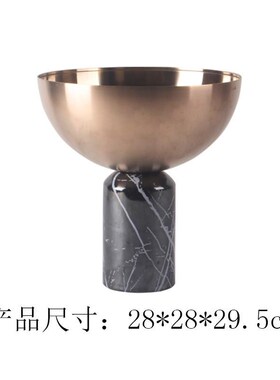 样板间装饰果盘艺术品玄关轻奢花器工艺品博古架餐桌茶几软装摆件