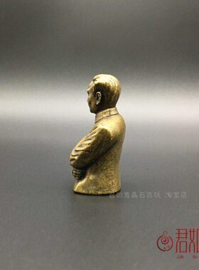 小摆件迷你总理实心 半身铜像小周恩来伟人铜像雕像黄铜