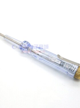 家用试电笔磁钢测电笔一字螺丝刀电工电笔便携式验电器透明水晶笔