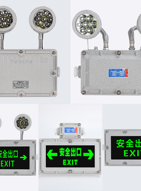 防爆两用LED消防双头应急灯疏散安全出口标志灯指示灯标志牌一体