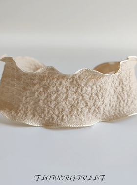 荷叶边脖链短款颈部装饰品简约纯色D项圈遮颈纹脖圈气质颈链遮疤