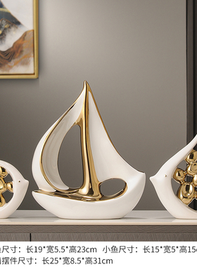 轻奢高档电视柜装饰摆饰艺术家居B客厅玄关酒柜领导办公室风生水