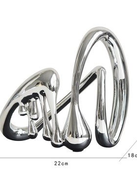 高级感抽象艺术异形电镀创意摆件家居客厅高档轻奢装Y饰品软装摆