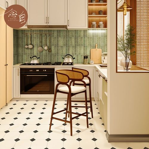 法式复古小花砖300 卫生间y中古风瓷砖厨房墙砖民宿阳台防滑地砖 - 图0