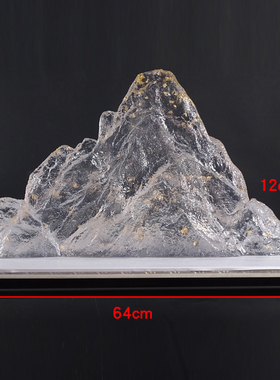 现代简约透明f树脂假山雕塑酒店售楼处别墅楼梯口软装饰艺术品摆