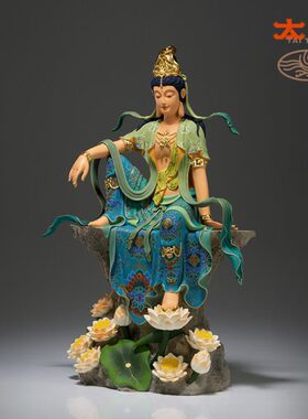 太铜《自在观世音》限量版 全青铜 观音佛像工艺品摆件