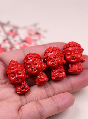 97%高含量原矿朱砂八大守护神吊坠十G二生肖Q版本命佛男女挂件坠