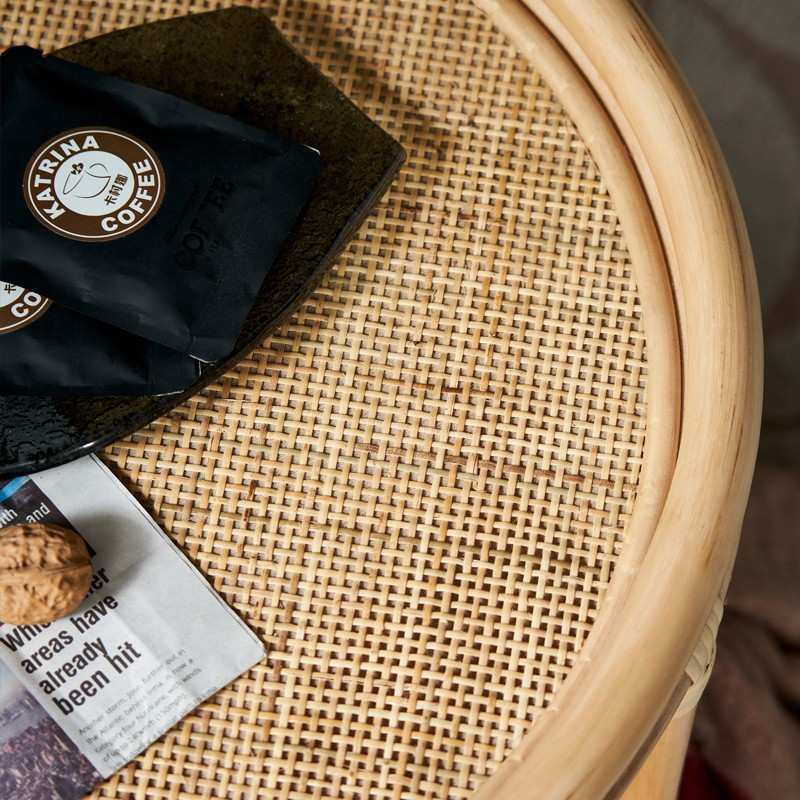 现代简约全藤编织茶几小户型客厅家用圆几阳台休闲双层置物小边几,淘宝优惠券,粉丝福利购,淘宝优惠卷