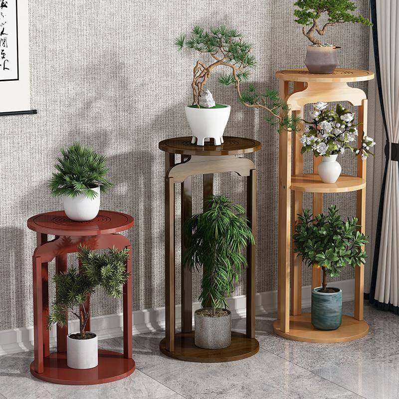 A10L室内花架客厅电视柜旁落地新中式花台实木摆件置物架绿萝花盆,淘宝优惠券,粉丝福利购,淘宝优惠卷