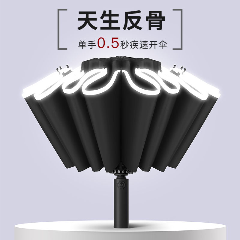 全自动折叠雨伞大号男士加固x加厚结实抗风晴雨两用女太阳伞遮阳 - 图2