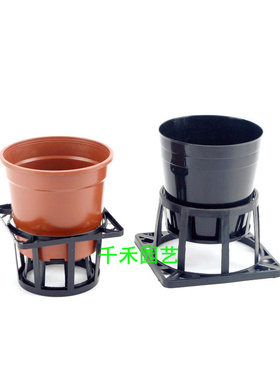 塑料BK花盆座固定架透气升高架通风利水托架加厚黑色兰花盆垫