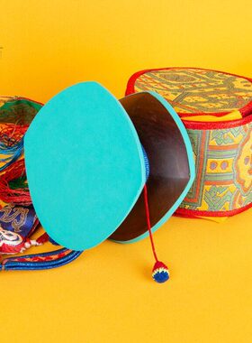 藏清包鼓鼓声桑鼓大密宗藏音式手鼓羊皮手鼓木法尼泊尔用品脆