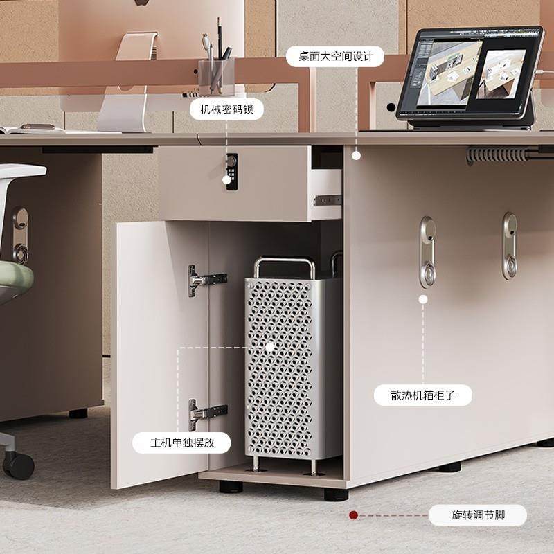 职员办公桌简约现代双4六人位6四屏风工位员工办公室桌椅组合桌子,淘宝优惠券,粉丝福利购,淘宝优惠卷