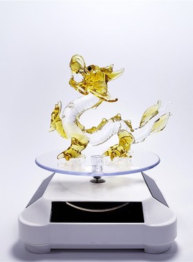 玻璃生肖龙摆件创意生日礼物手工琉璃属相十二生肖T水晶动物龙车