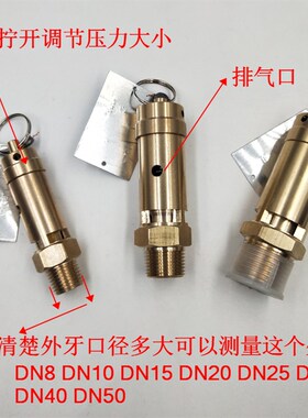 A28X-16T安全阀 弹簧式泄压阀螺杆机空压机专用泄压阀排气阀