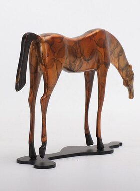 铜马摆件客厅吧台书柜艺术新中式饰品样板房玄关软装现代简约摆设