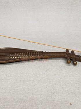 收藏古玩铜器黄铜香插 禅意纯铜 形琵琶仿古家居装饰摆件 线香炉