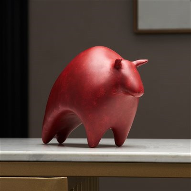 现代简约牛摆件高级感客厅玄关酒柜工艺品艺术样板房装饰轻奢高档 - 图0