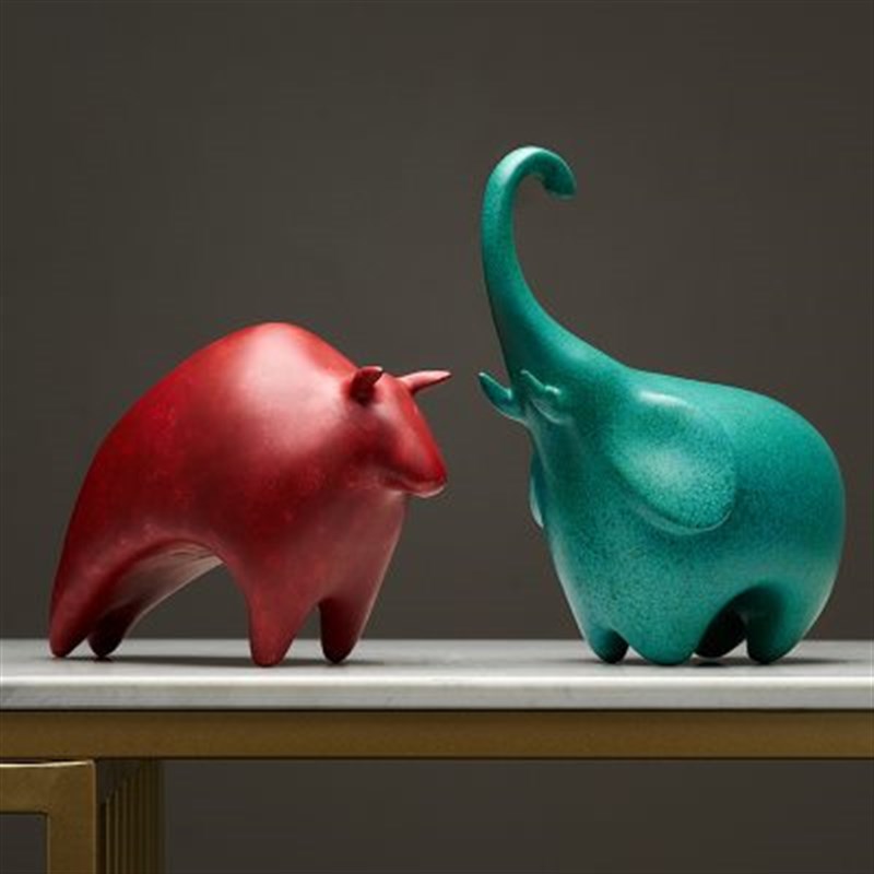 现代简约牛摆件高级感客厅玄关酒柜工艺品艺术样板房装饰轻奢高档 - 图2