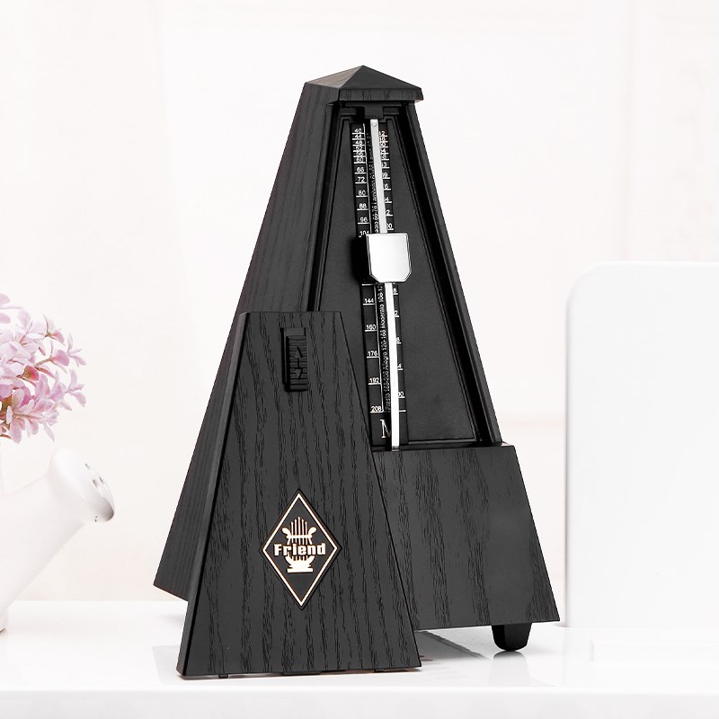 机械节拍器吉他钢琴乐器通用 B金属机芯专用实木练琴复古节奏器 - 图1