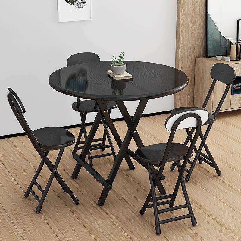 简易小户型家用折叠圆桌出租房折叠桌椅套装休闲阳台电脑桌可折叠,淘宝优惠券,粉丝福利购,淘宝优惠卷