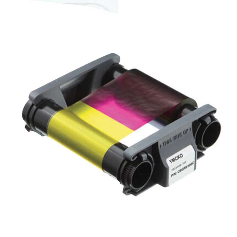 Evolis佰吉badgy100/200证卡打印机彩色带cbgr0100C/0500K黑色带 - 图1