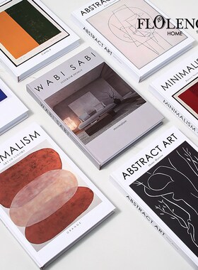 简约时尚英文杂志仿真书摆件样板间酒店书房硬壳书籍装饰道具摆设