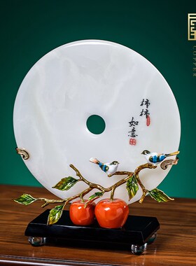 高端中式珐琅彩平安扣乔迁新居礼品实用送客户领导长辈大气上档次