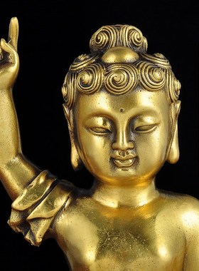 黄铜太子佛摆件浴佛沐浴灌佛释迦牟尼佛像铜像佛堂寺庙供奉工艺品