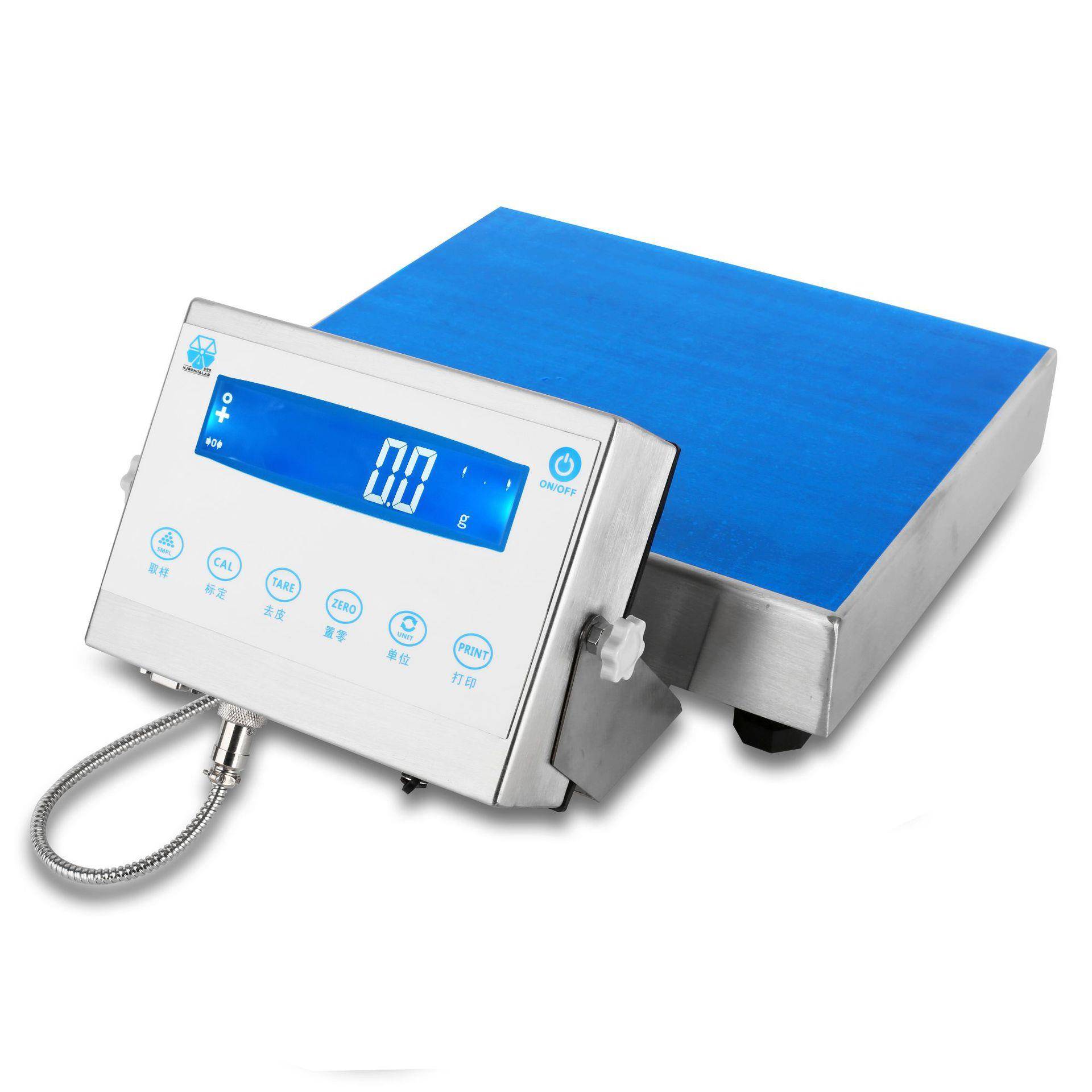 全不锈钢大量程电子天平0.1g50kg1g工业商用大量程电子秤 - 图0